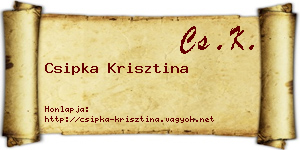 Csipka Krisztina névjegykártya
