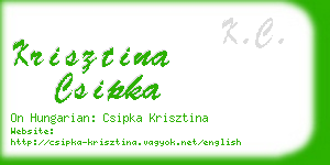 krisztina csipka business card